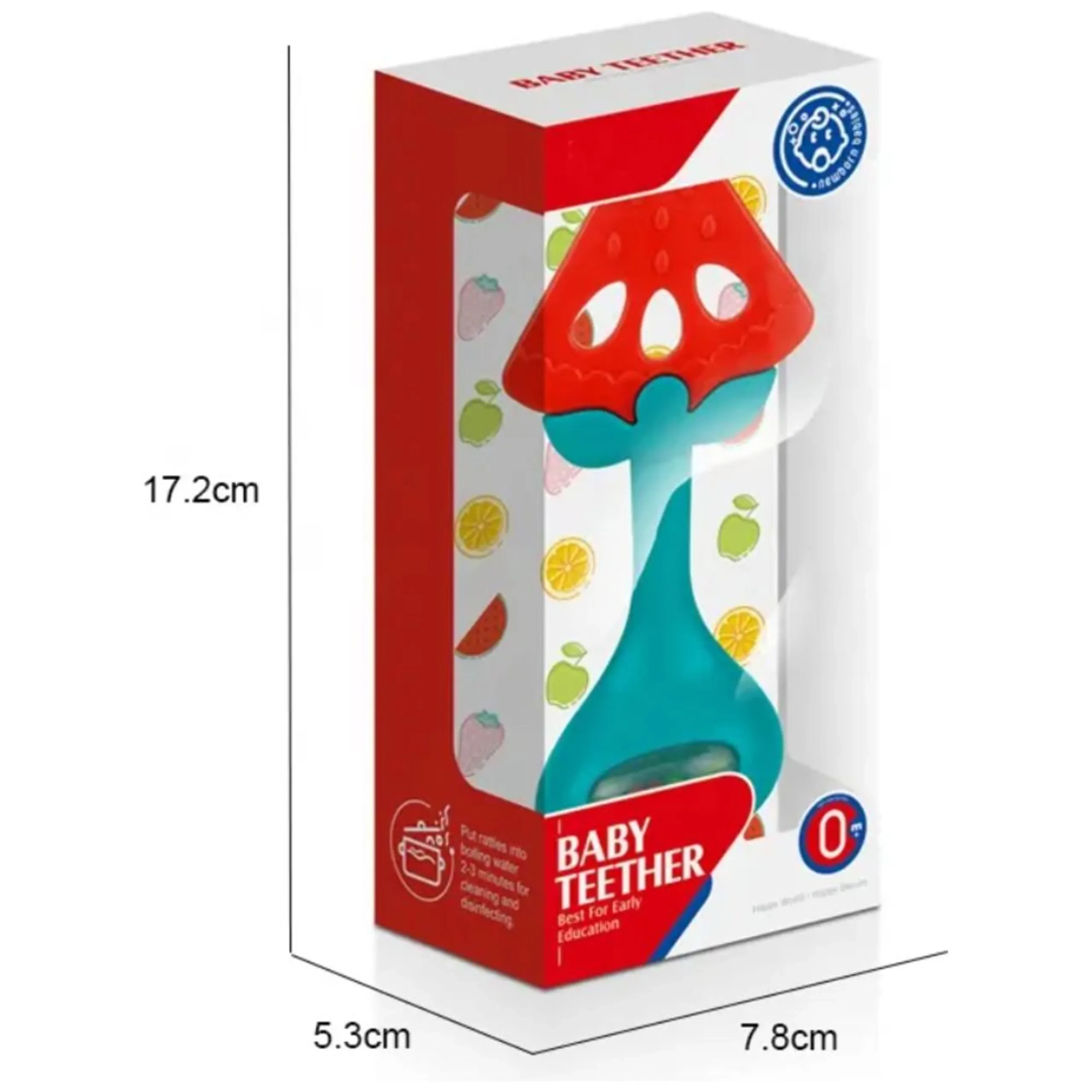 Baby Fruit Teether - With Rattle Watermelon