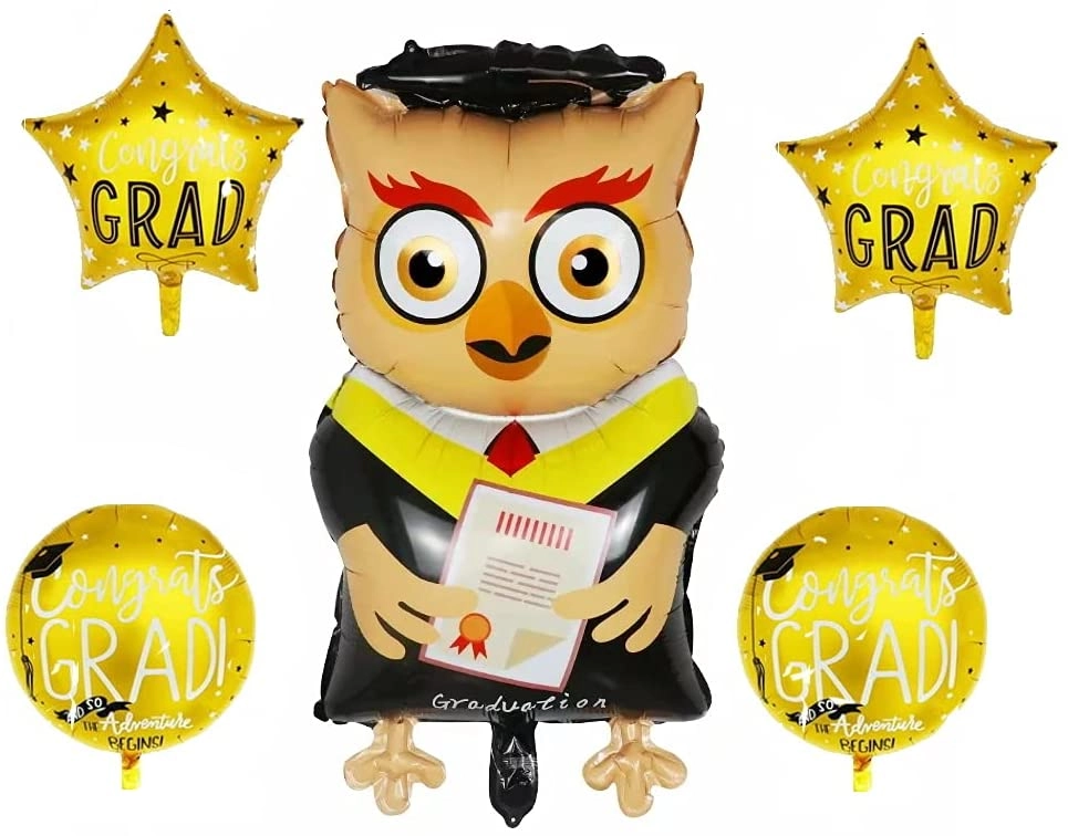 JOLLITY LLC Grad Balloons - 5Pcs Graduation