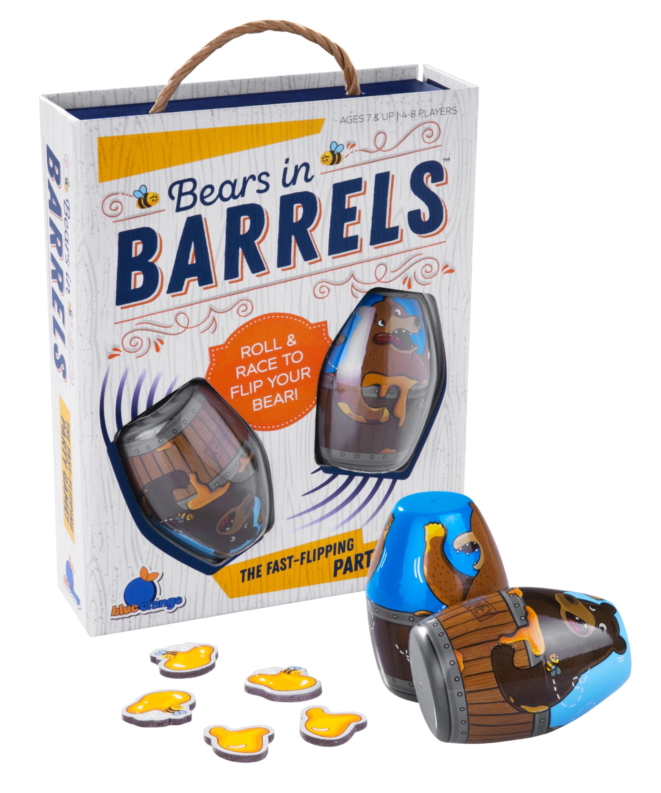 Blue Orange Bears in Barrels