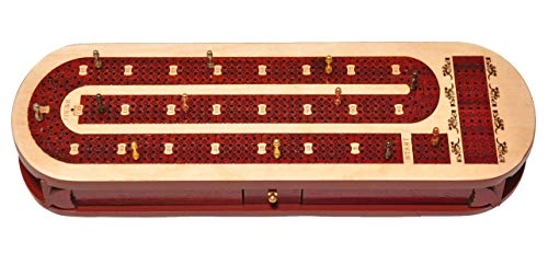 4 Track Cribbage Board - Alphabet E Shape Track Wood