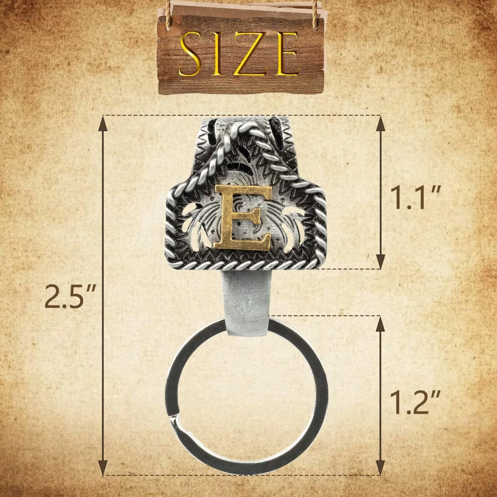 Letter Keychain - Western