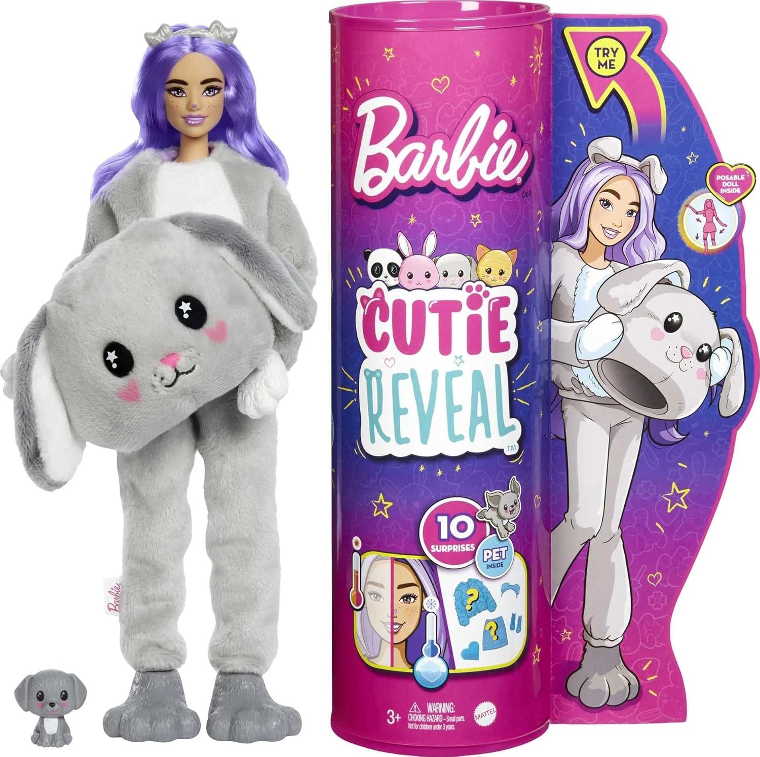 Barbie Cutie Reveal - 10 Surprises Puppy as Frog Ages 36+