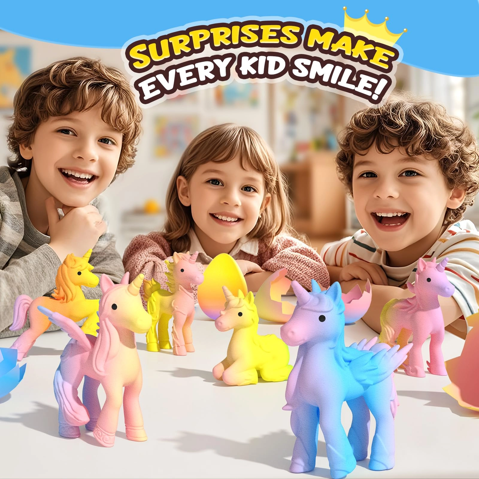 Hatching Unicorn Eggs - 3+ years 6 pcs