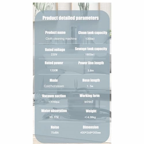 Cleaning machine - cold water/hot water/steam 1200W