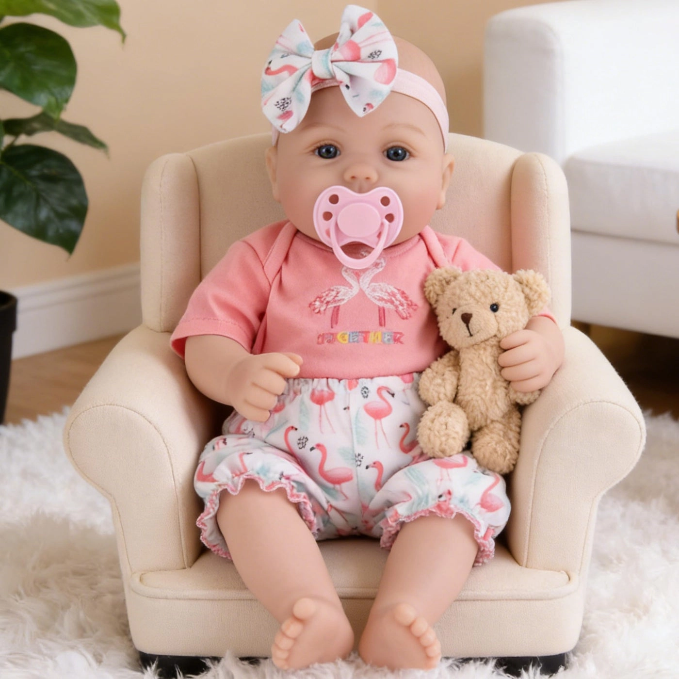 Reborn Baby Doll - 18 inch Soft Poseable Body