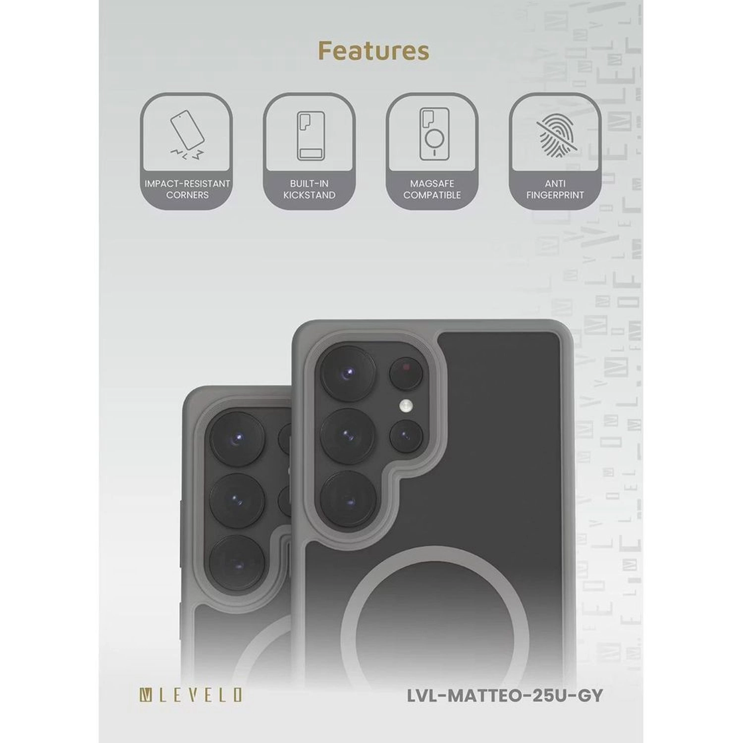 Matteo Grip Case with MagSafe for Samsung Galaxy S25 Ultra