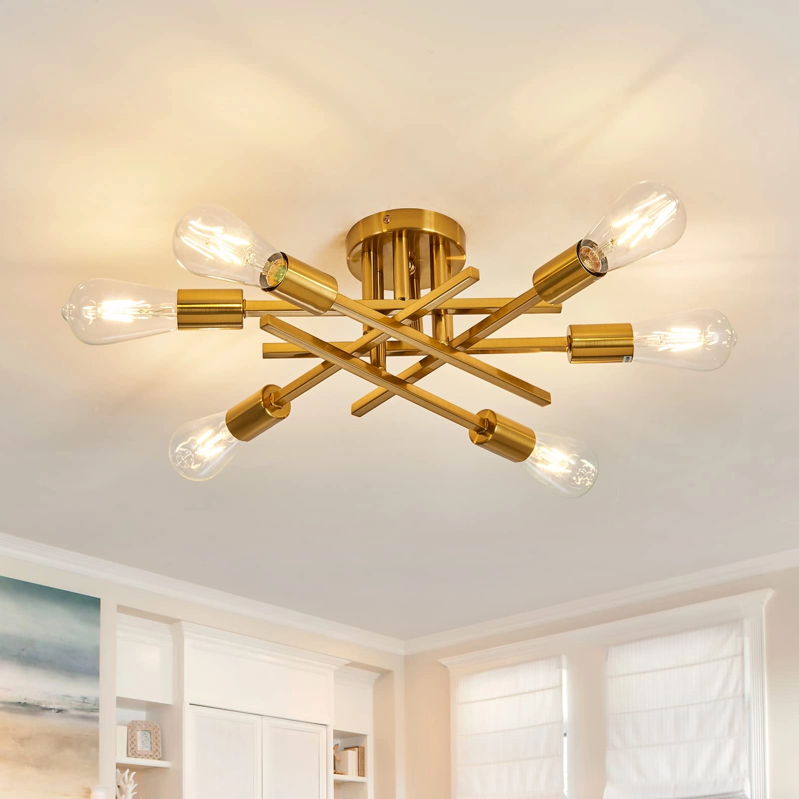 ASGYISA Semi Flush Mount Ceiling Lamp Fixture