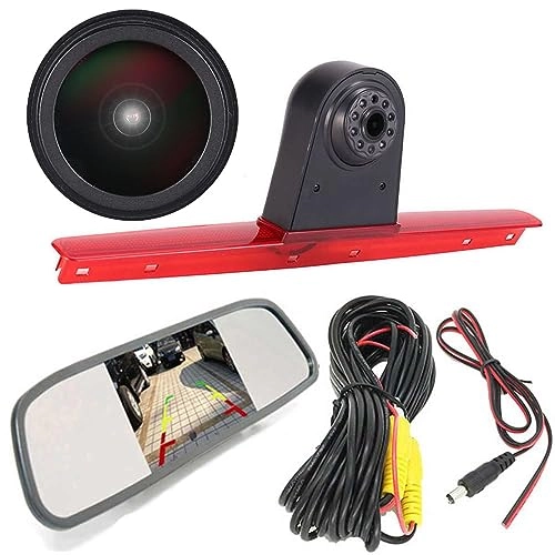 Brake Light Reversing Camera + Rear View Mirror Monitor - Night vision 628 x 586 pixels