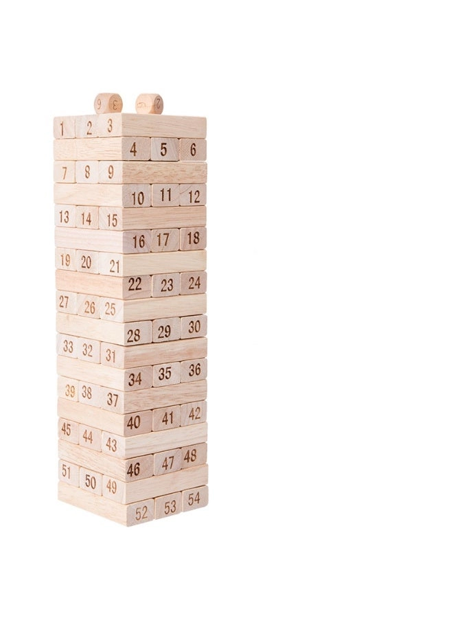 Capstro Number Stacking Blocks - 4+ Years 54 pieces
