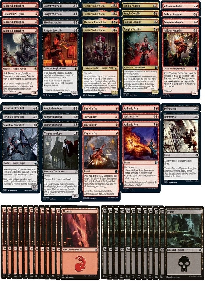 Elite Rakdos Vampire Blood Token Deck - 60 Card