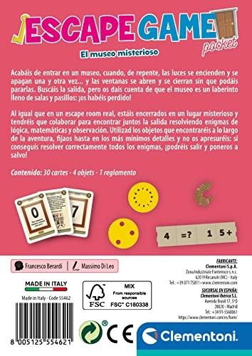 ESCAPE Game-EL MUSEO MISTERIOSO - Card Game (CASTELLANO)
