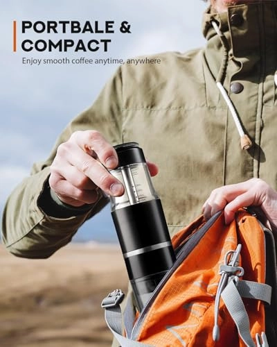 Mini Portable Coffee Maker - 60 ml/min Bag, Capsule, Pod