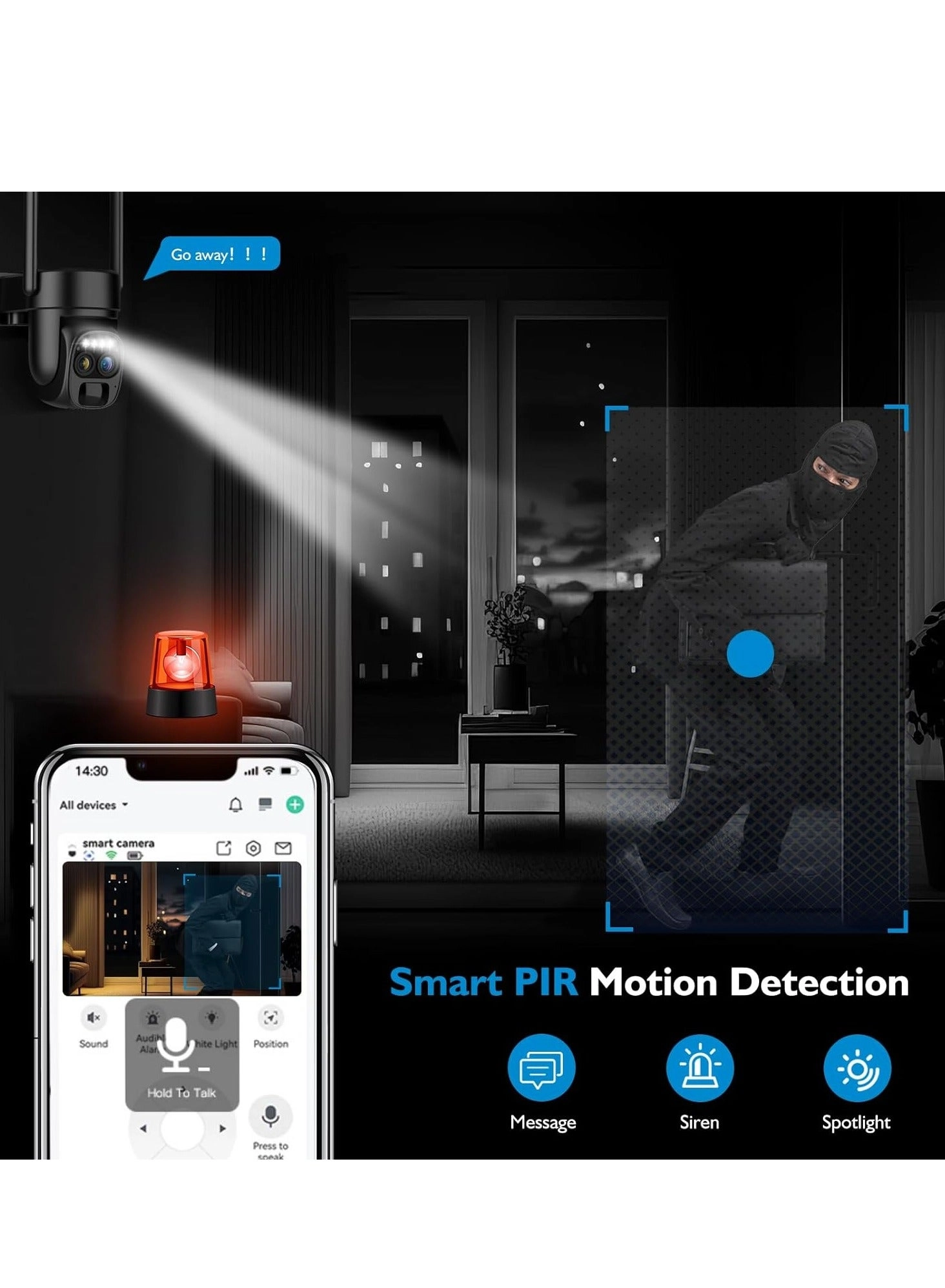 Solar Security Wireless Outdoor Camera 2K