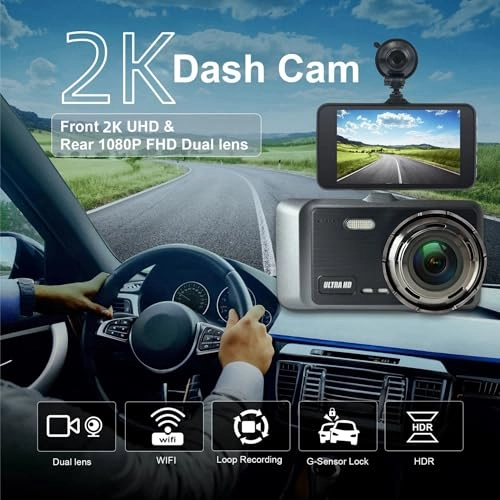 2K 4.0" HD Dash Cam 2K