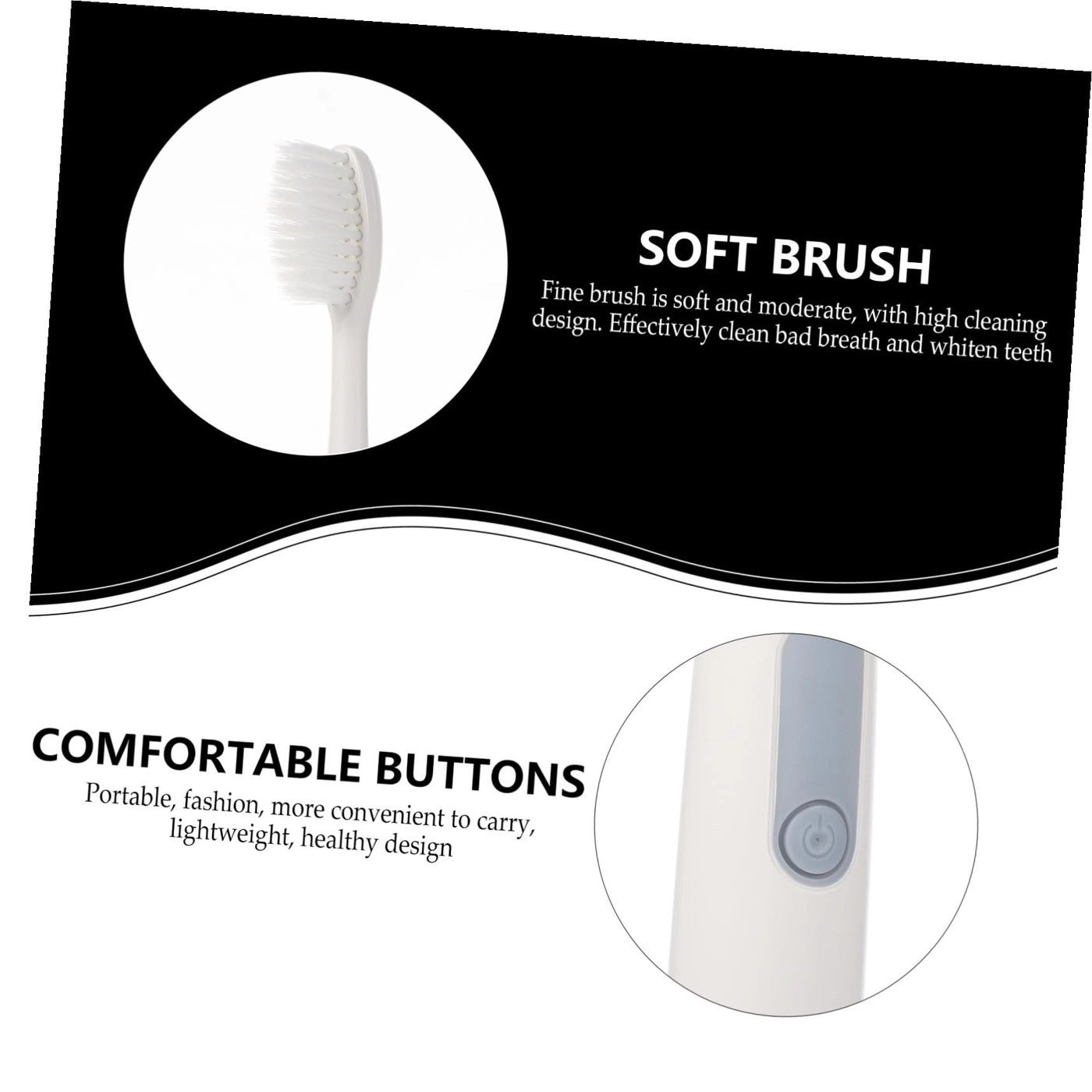 Electric Toothbrush - Replaceable Heads Sonic Rechargeable