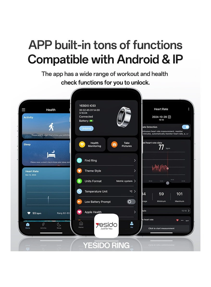 Smart Ring - Waterproof 24H Detection Health Monitoring