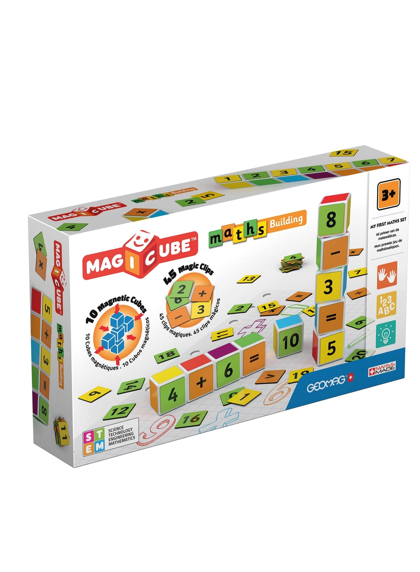 Magicube Math Building And Clips - 55 pcs