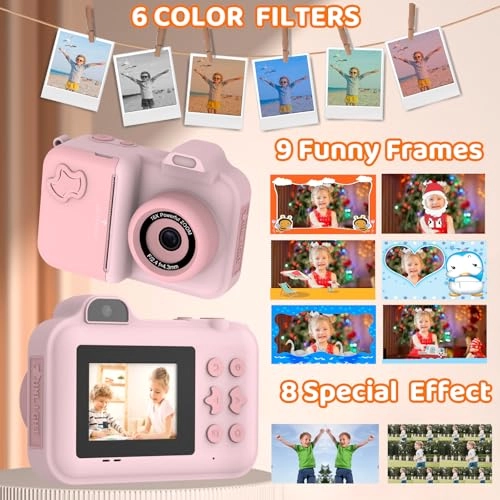 Kids Camera Instant Print - 1080P Dual-Lens