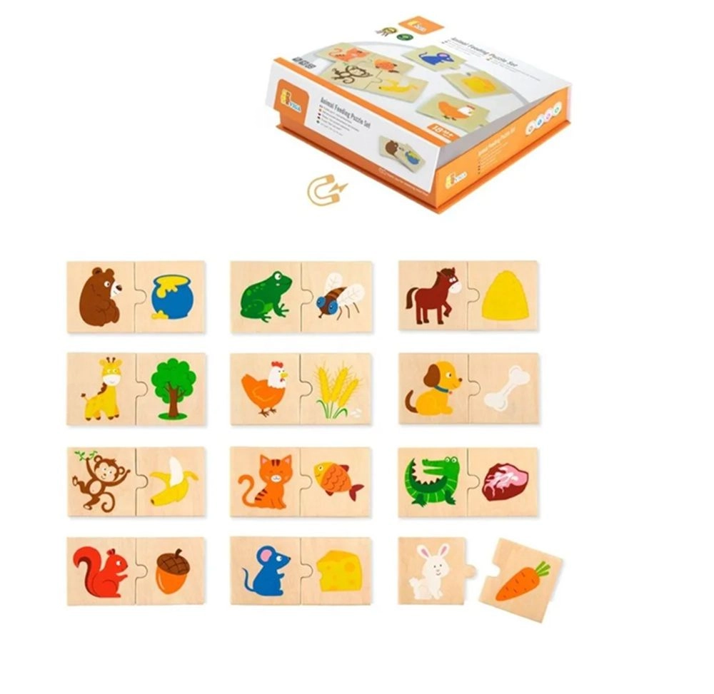 Animal Feeding Mix & Match Puzzle - 2 years & above 12 pieces