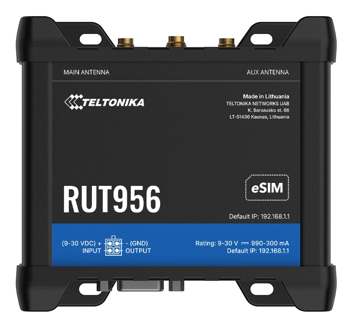 RUT956 - 4G LTE IEEE 802.11b/g/n