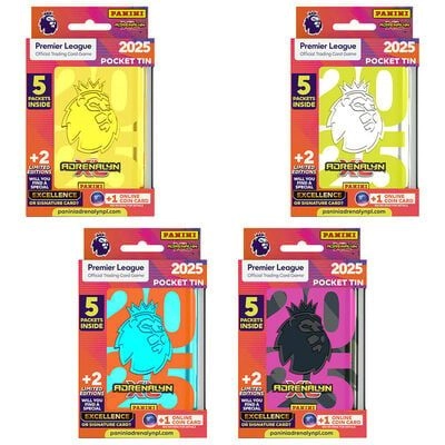 Panini Premier League 2024/25 Adrenalyn XL Pocket Tin - 5 trading packets 2 LIMITED EDITION cards