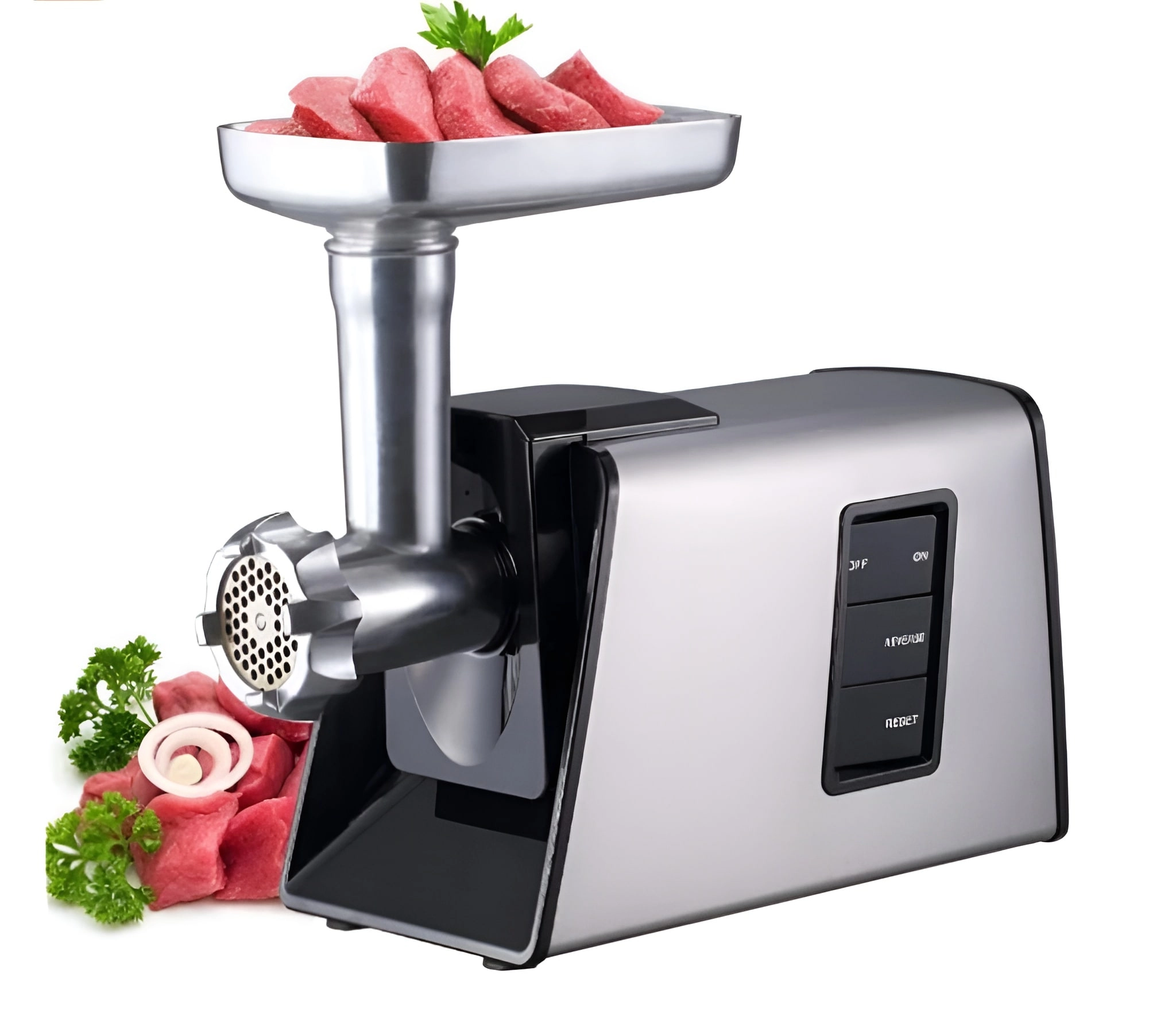 Silvonix Electric Meat Grinder - 2500W Stainless Steel