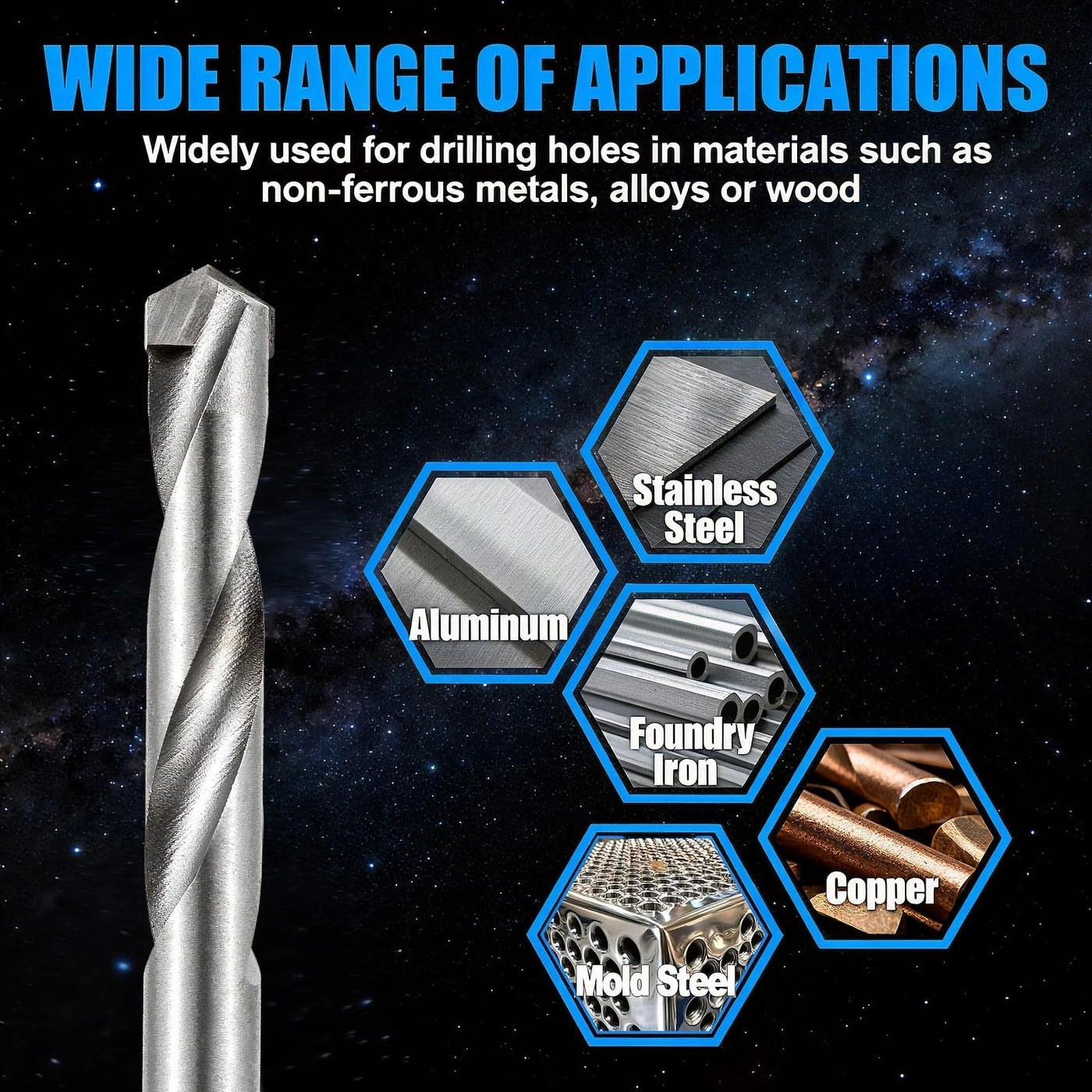 Drill Bit Set - Tungsten Steel Cemented Carbide 13 Pack 3 4 5 6 7 8 9 10 11 12 13.5 14 15 mm