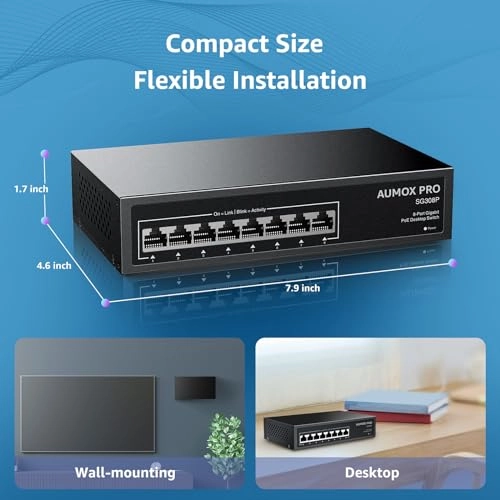 8 Port| 8 Port PoE Gigabit 120W 8-ports