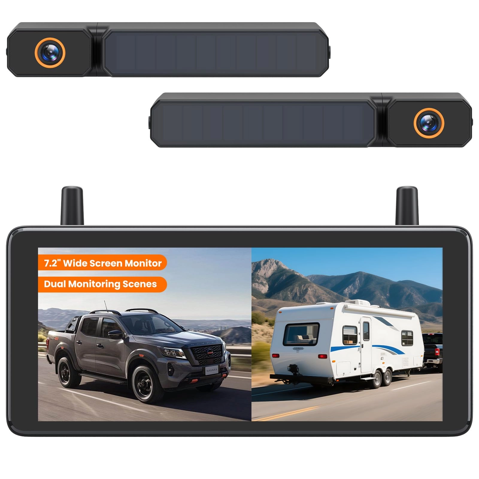 Dual Camera Car Reversing Camera System - Night Vision Wireless 1080p