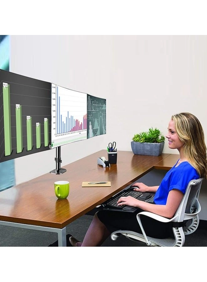 Triple Monitor Stand - Three 17-27 inch 75x75mm or 100x100mm