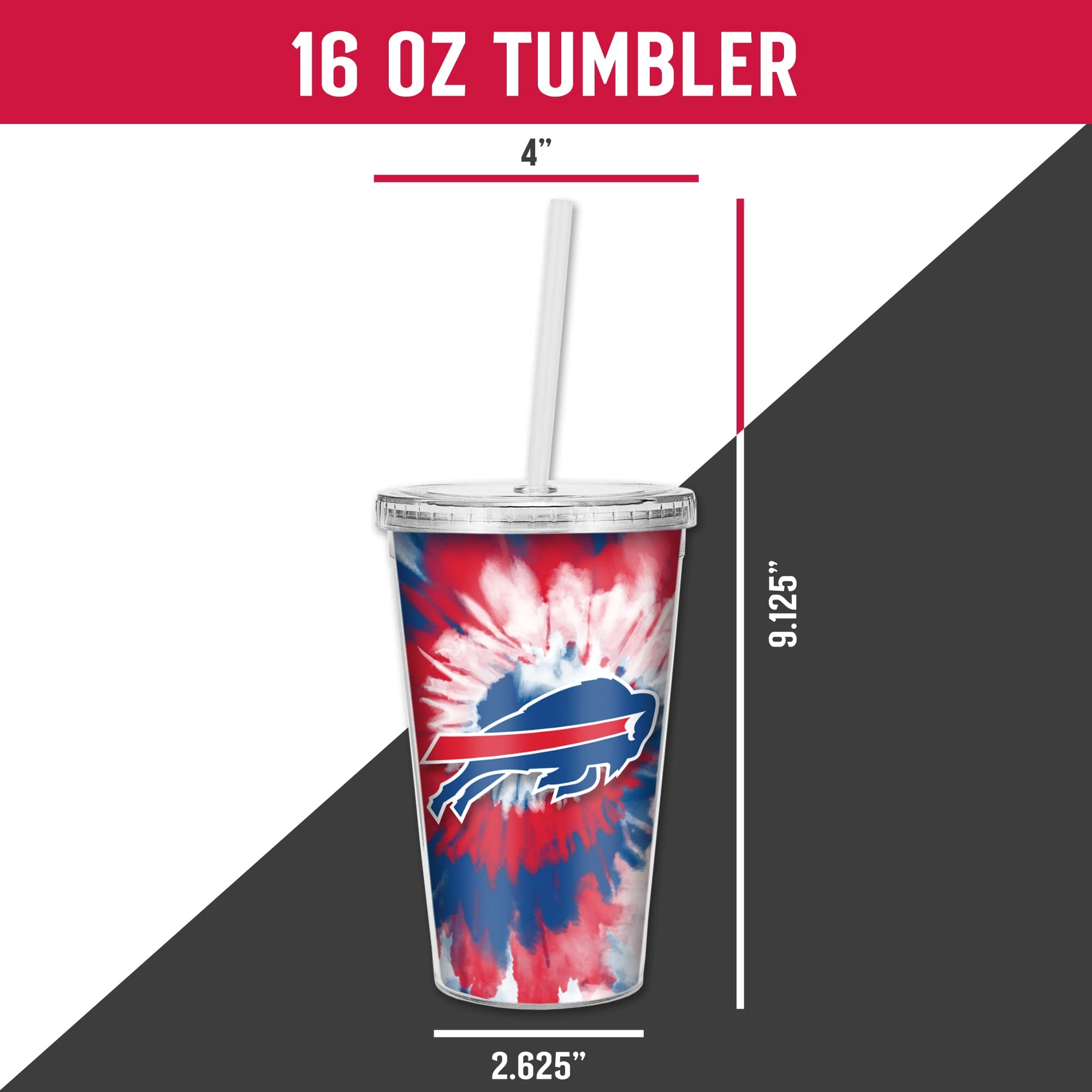 NFL Football Metallic Tie Dye Tumbler - 473ml