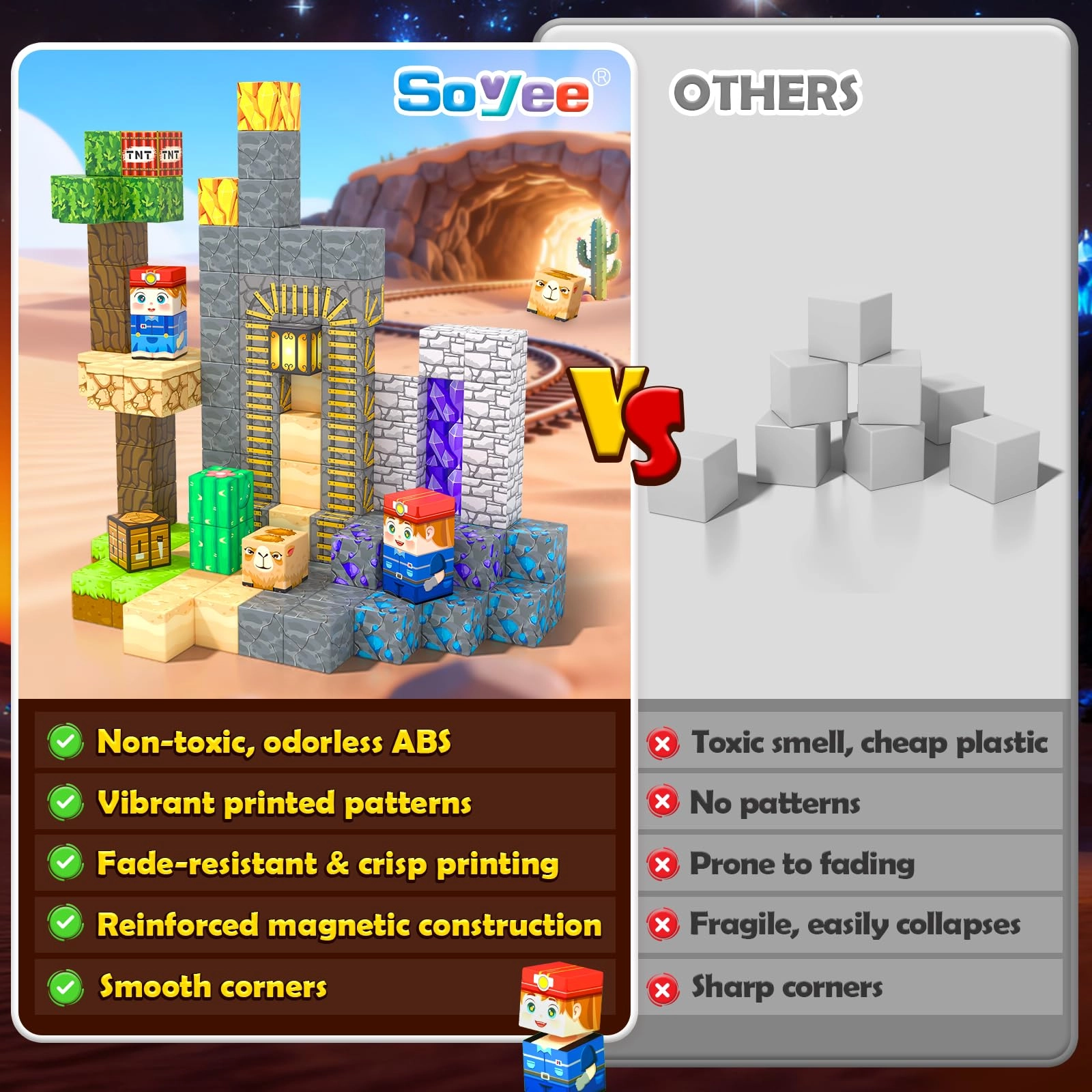 Magnetic Blocks - 150 pcs