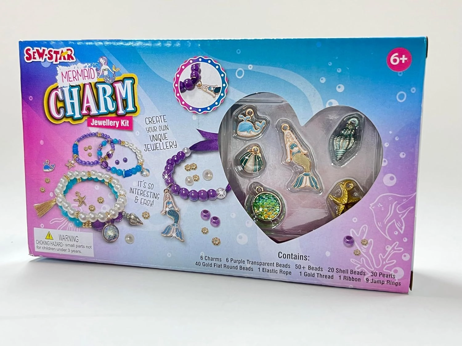 Mermaid Charm Jewellery Kit - 6+ Multi Colour