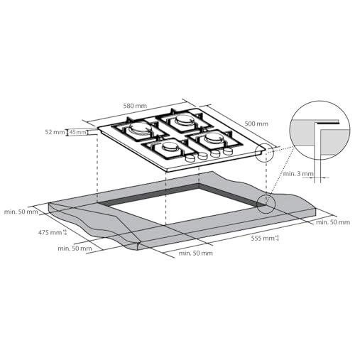 G604ED Gas hob