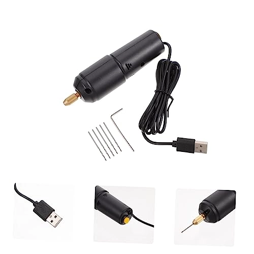 Usb Electric Hand Drill - 12.3x3.5cm Black