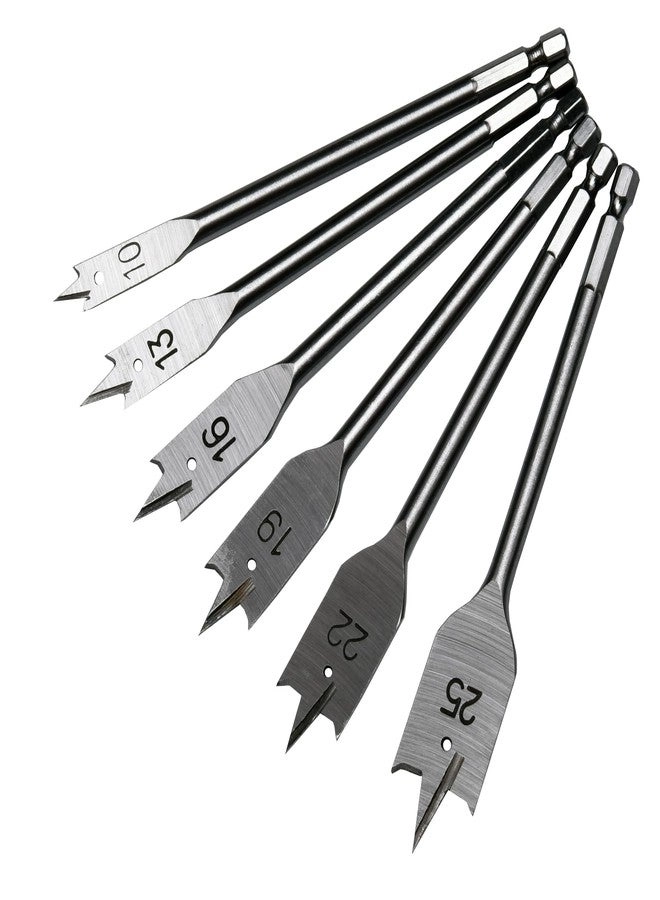 Harden Flat Wood Spade Drill Bit - 6Pcs