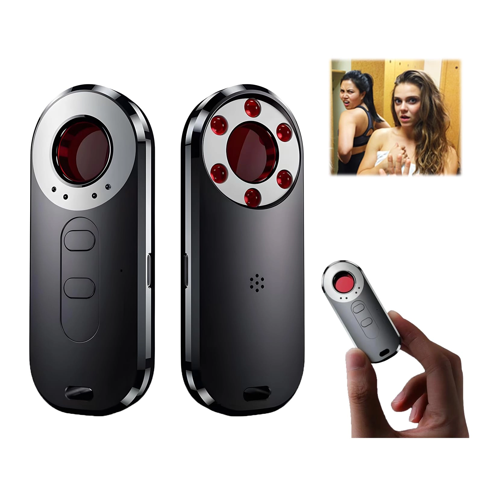 WUWANGWO-US Hidden Camera Detector - Anti-Theft Alarm USB Rechargeable