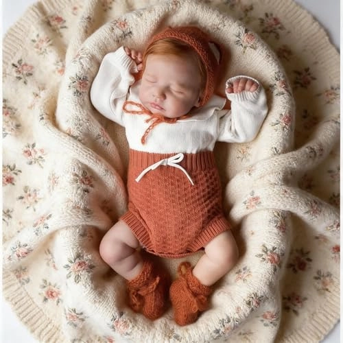 LOULOU Reborn Baby Doll - 20 Inch Soft Cloth Body & Vinyl Limbs Sleeping Ages 3+