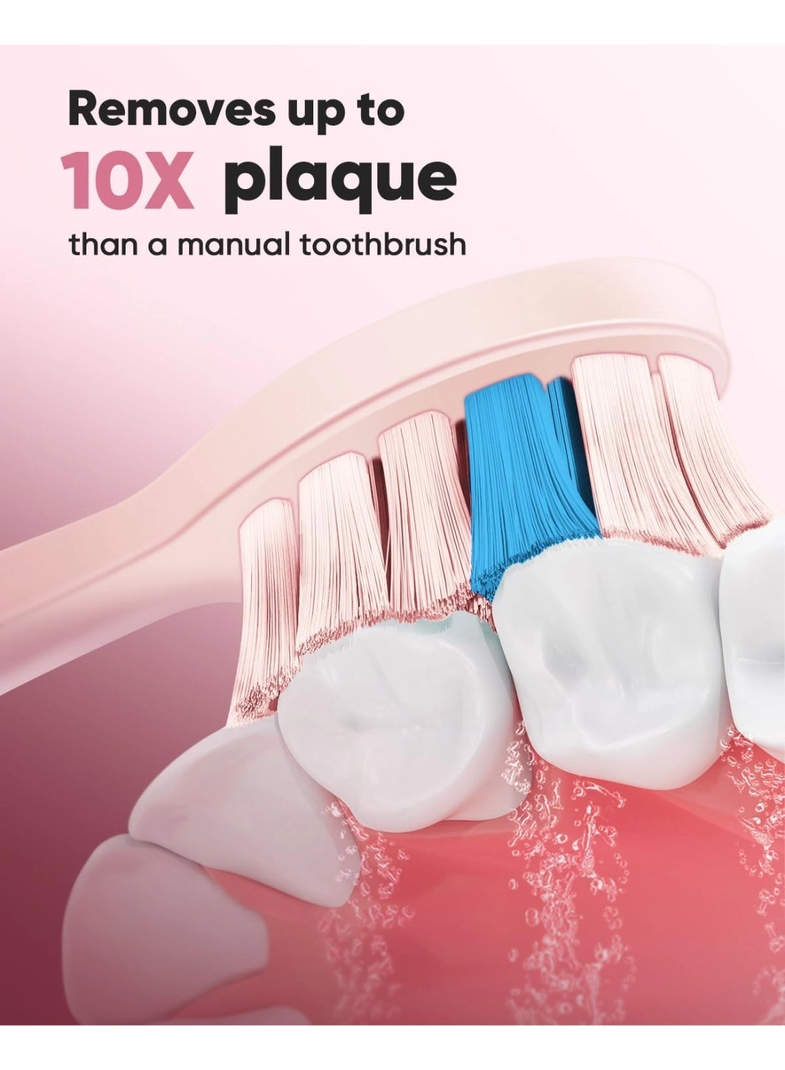 DY156 - Electric Toothbrush Replacement Heads 3 Packs PINK