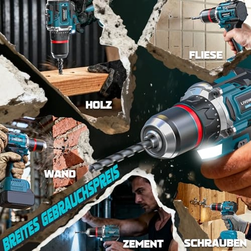 Cordless Drill Set - 18V 50 Nm 2-Speed