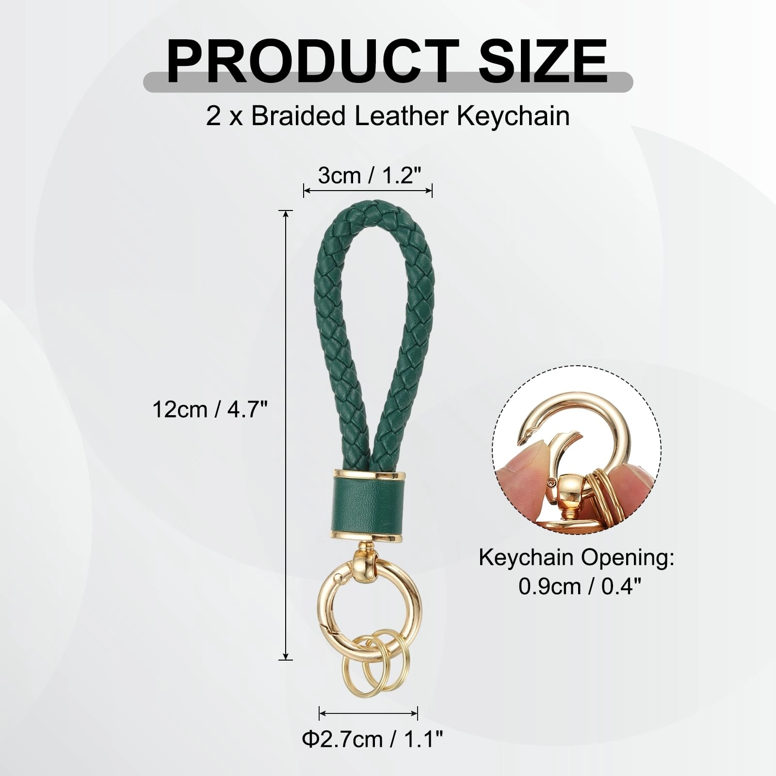 Braided Leather Keychain - Animal