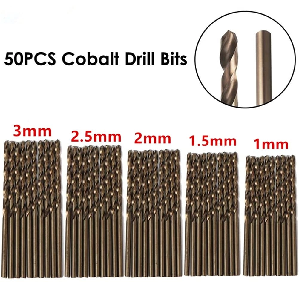Twist Drill Bit Set - M35 50pcs 1mm-3mm