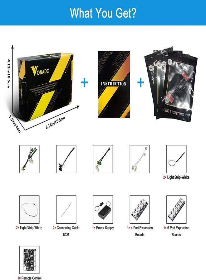 Led Light Kit Compatible with Lego 21058 Great Pyramid of Giza - Remote-Control Version Architecture for Adults