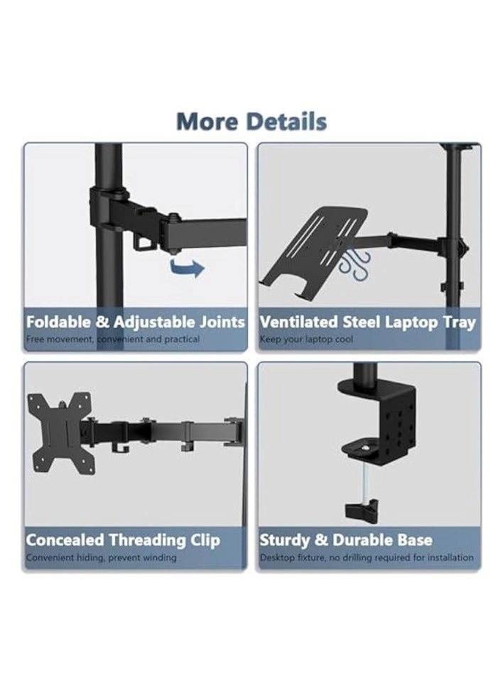 Dual Monitor Stand - 32 Inch 75mm x 75mm or 100mm x 100mm