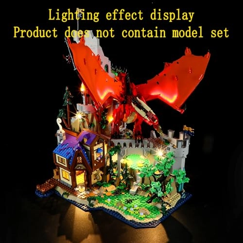 Light Set Compatible with LEGO Ideas 21348 - Plastic Dungeons & Dragons 1 4.5-5V