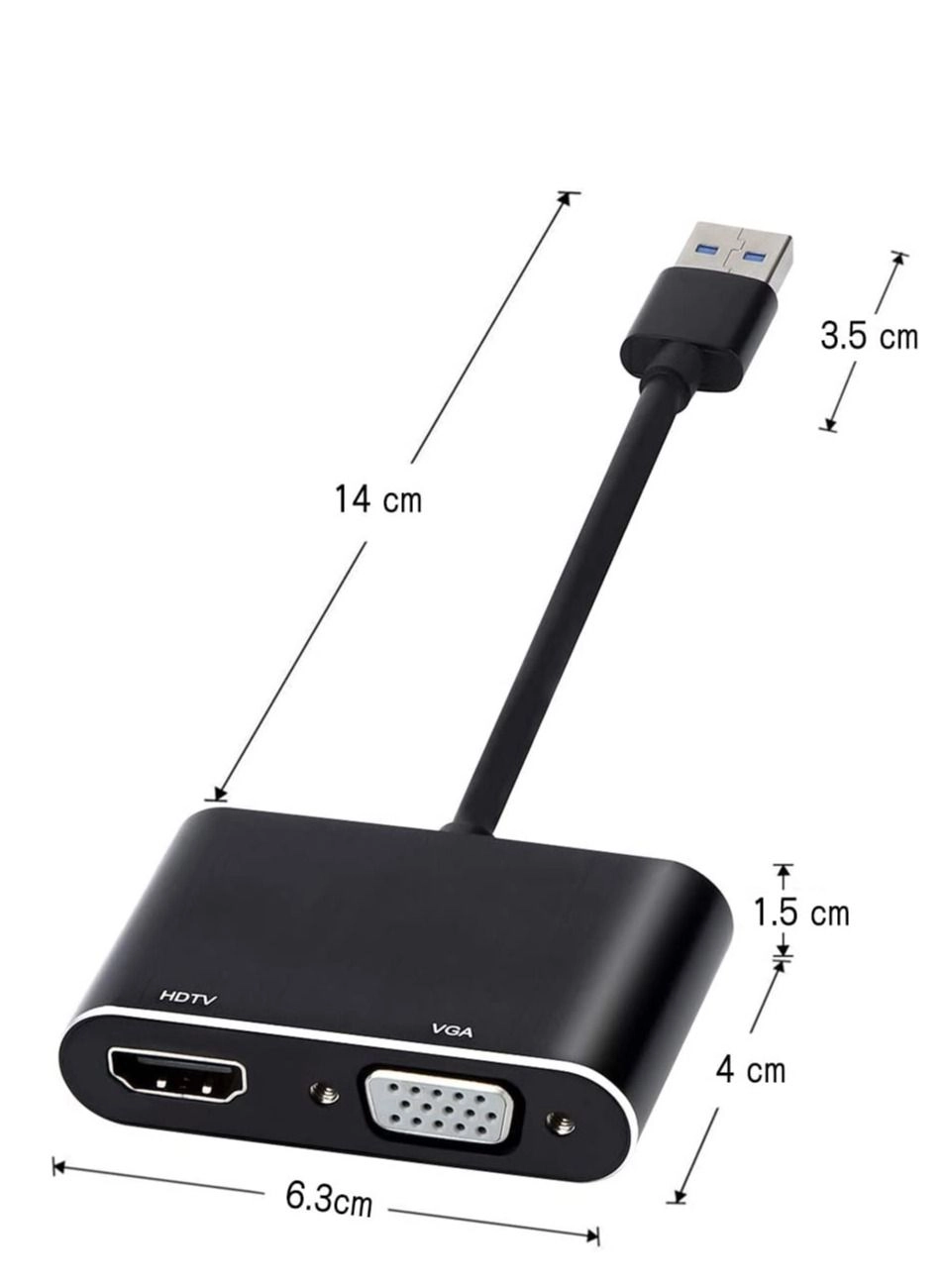 USB 3.0 to HDMI VGA Adapter - 1080P
