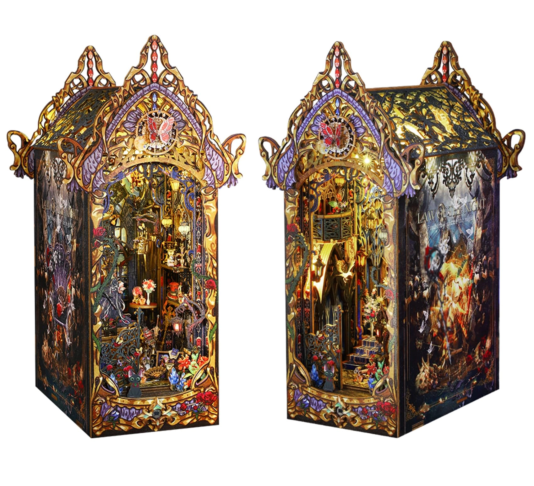 Flever Book Nook Miniature Kit - Law of The Night 1:12