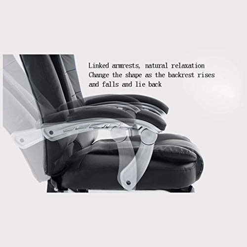 Desk Chair - PU Leather Brown High Back