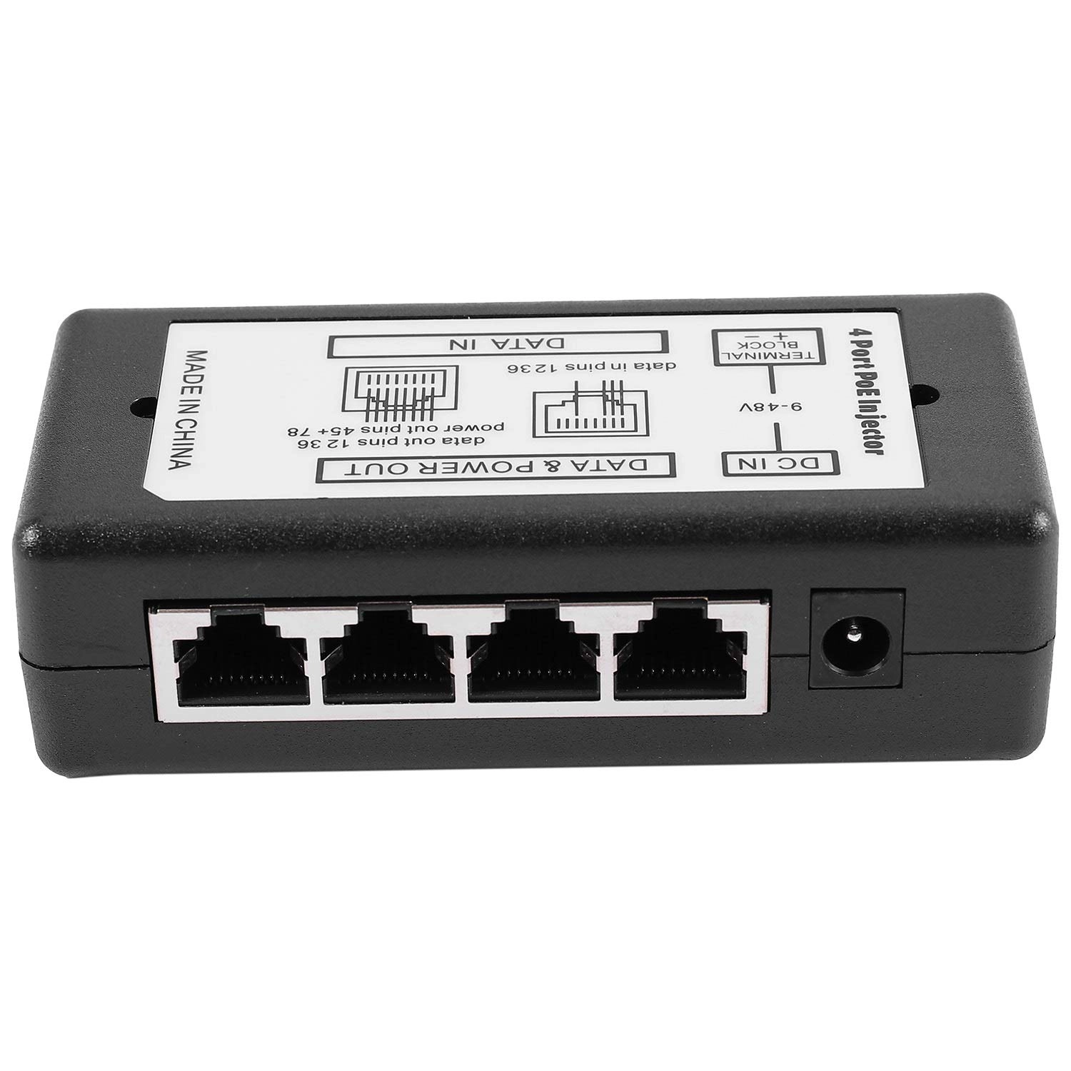 LSYYR 4 Port Poe Injector - Dc12V-Dc48V 4 port