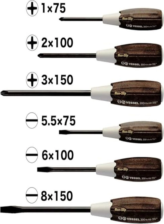 3006CS Non-Slip Screwdriver Set (6 Pcs)
